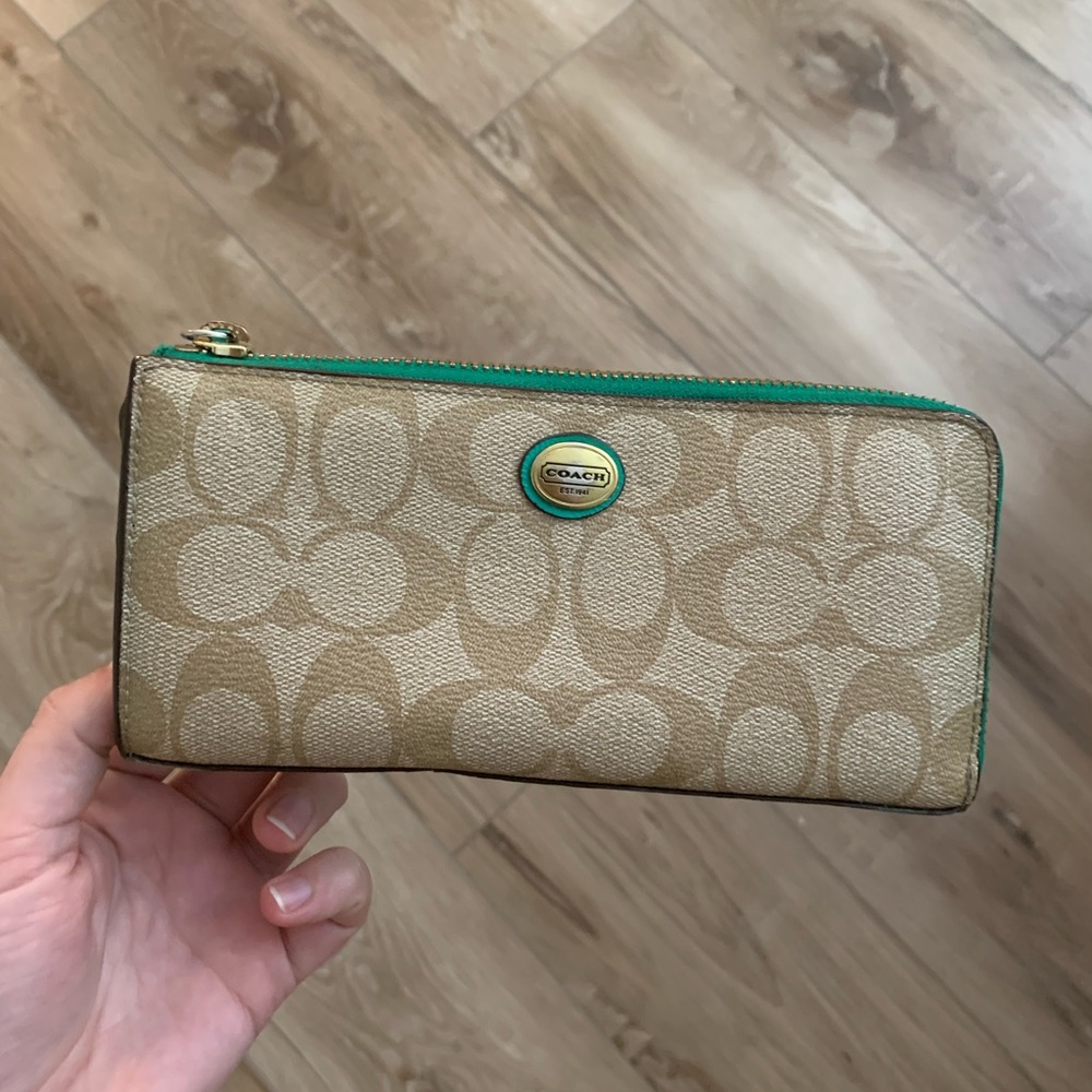 COACH zippered close wallet